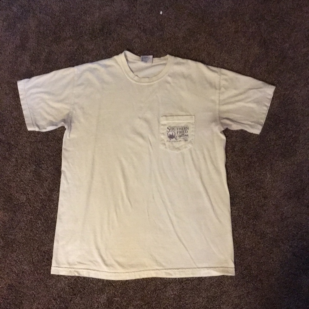Yellow southern fried cotton men’s shirt